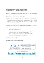 Предварительный просмотр 10 страницы AQUASYSTEM AMH1-15SUS Instruction Manual