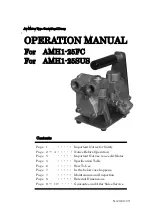 AQUASYSTEM AMH1-25FC Operation Manual preview