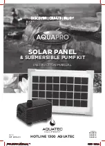 Aquatec Equipment AQUAPRO 02AS510 Instruction Manual preview