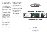 Preview for 1 page of Aquatec AQUAPRO 10W Instruction Manual