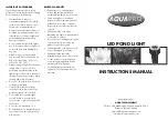 Aquatec AQUAPRO 12 LED RING LIGHT Instruction Manual preview