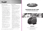 Aquatec AQUAPRO AP1050 Instruction Manual preview