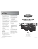 Aquatec AQUAPRO AP1350 Instruction Manual предпросмотр