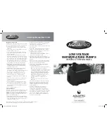 Предварительный просмотр 1 страницы Aquatec Aquapro AP200LV Instruction Manual