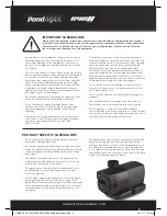 Preview for 4 page of Aquatec PONDMAX EV1900 Instruction Manual