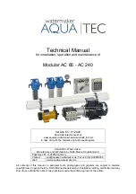 Aquatec Watermaker AC 110 Technical Manual preview