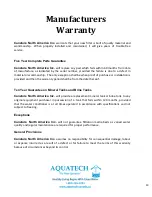 Предварительный просмотр 19 страницы AQUATECH CAN165BM-100 Manual