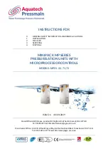 AQUATECH MINIPACK MP Series Manual предпросмотр