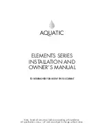 Preview for 1 page of Aquatic ACRYLX Owner'S Manual & Installation Manual