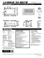 Aquatic AI34LUX7236 Specification Sheet preview