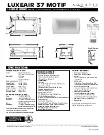 Aquatic AI37LUX6036 Specification Sheet preview