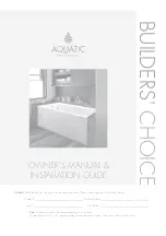 Preview for 1 page of Aquatic Belmont II 4072620 Owner'S Manual & Installation Manual