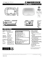 Aquatic CAMBRIDGE AI6644HCM Specification Sheet preview