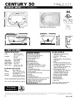 Preview for 1 page of Aquatic Century 30 AI6042RC30 Specification Sheet