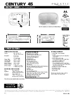 Aquatic Century 45 AI6644RC45 Specification Sheet preview