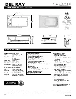 Aquatic DEL RAY AI7248R Specification Sheet preview