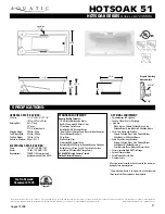 Aquatic HOTSOAK 51 AI7236RHS Specification Sheet preview