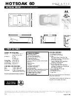 Preview for 1 page of Aquatic HOTSOAK 60 AI1AIR7242HS Specification Sheet