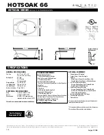 Aquatic HOTSOAK 66 AI7AIR6042HS Specification Sheet preview