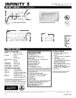 Preview for 1 page of Aquatic INFINITY 3 Specification Sheet