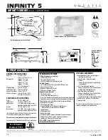 Preview for 1 page of Aquatic INFINITY 5 Specification Sheet