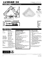 Aquatic LUXEAIR 24 ai24lux6060 Specification Sheet preview