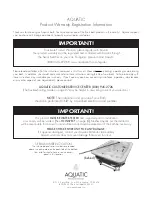 Preview for 3 page of Aquatic Millennium 10 Owner'S Manual & Installation Manual