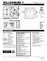 Aquatic MILLENNIUM 7 AI7mIl7257 Specifications preview