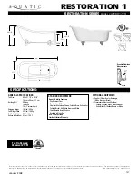 Aquatic RESTORATION 1 AIY6017TO Specification Sheet preview