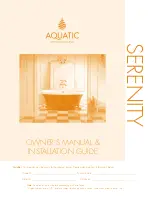 Aquatic SERENITY W6AIR6060 Owner'S Manual & Installation Manual preview