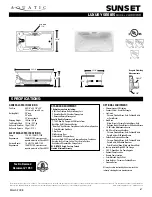 Aquatic SUNSET AI6036R Specification preview