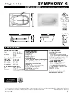 Aquatic SYMPHONY 4 AIPE7242SY Specification Sheet preview