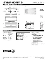 Aquatic SYMPHONY 9 AIIS6030lSYTo Specification Sheet preview