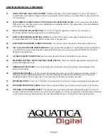 Preview for 8 page of Aquatica Digital A5D mkIII Operating Manual