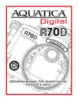 Aquatica Digital A70D Operating Manual предпросмотр