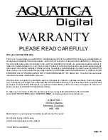 Preview for 15 page of Aquatica Digital AD7000 Operating Manual