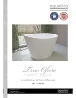 Preview for 1 page of Aquatica Digital AquateX True Ofuro Installation & Care Manual