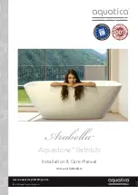 Preview for 1 page of Aquatica Digital Arabella Aquastone Bathtub Installation & Care Manual