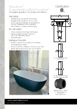 Preview for 6 page of Aquatica Digital Corelia Installation & Care Manual