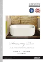 Preview for 1 page of Aquatica Digital Harmony Duo Installation & Care Manual