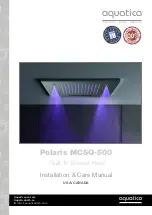 Aquatica Digital Polaris MCSQ-500 Installation & Care Manual preview