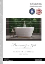 Aquatica Digital Purescape 748 Installation & Care Manual preview