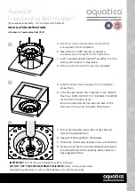 Preview for 7 page of Aquatica Digital Sensuality Aquastone Installation & Care Manual