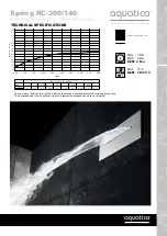 Preview for 7 page of Aquatica Digital Spring RC-300/140 Installation & Care Manual