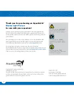 Preview for 2 page of AquaticLife 420035 Installation And Maintenance Manual