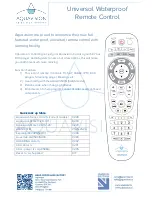 Предварительный просмотр 1 страницы Aquavision WURC5E Manual