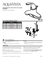 Preview for 1 page of Aquavista 30-B410-BN-AV Manual