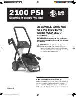 AR Blue Clean MAXX 2100 Assembly, Care And Use Instructions preview