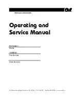 Preview for 1 page of AR 10008384 Operating And Service Manual