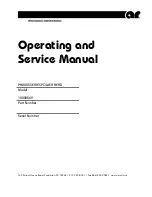 Предварительный просмотр 1 страницы AR 10008569 Operating And Service Manual